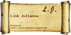 Link Julianna névjegykártya